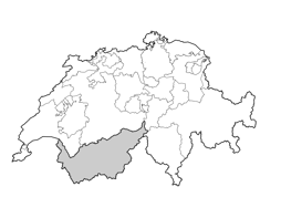 Location image of the Valais