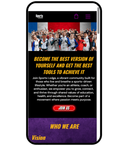 Sports Lodge website Mobile