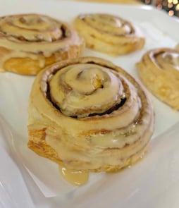 Our Maple Glazed Cinnamon Buns!