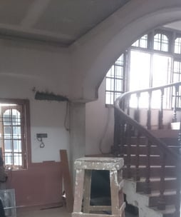 Staircase and Dining area before renovation