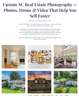 Screenshot of Five-Media.com Real Estate Photography website homepage