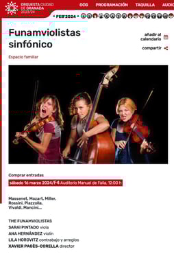 Funamviolistas Sinfónico, conciertos didácticos con orquesta sinfónica