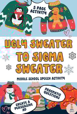 middle school speech therapy activity