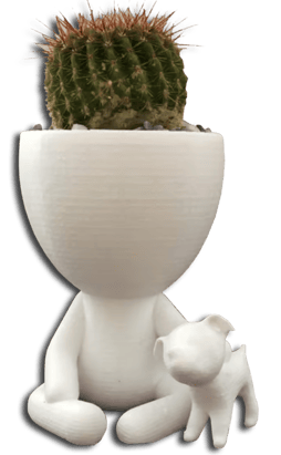 Pot de fleur amusant