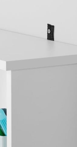 Bibliothèque de rangements en blanc 