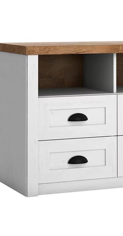 Commode parma blanche avec tiroirs