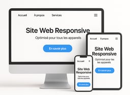 un ordinateur portable et un smartphone représentant le responsive design 