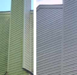 guys power wash & detailing before and after house wash