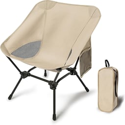 Lightweight Camping Chairs with Adjustable Height, Portable Camping Chairs for Adults with Carry Bag