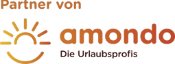 The Amondo logo features a stylized sun icon in orange and yellow, followed by the brand name "amond