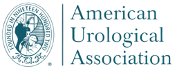 AUA logo, leading authority in urology, advancing urological research and education in the USA