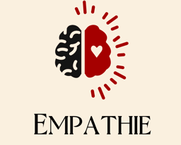 a black and red brain with the word empathie