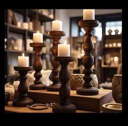 Candle holders wood