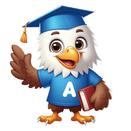 Aguila con libro bajo el brazo