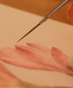 Pintura de uma flor lírio
