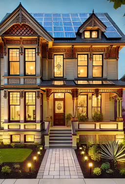 A restored Victorian-style home in Gladstone with preserved wooden trims, modern energy-efficient wi