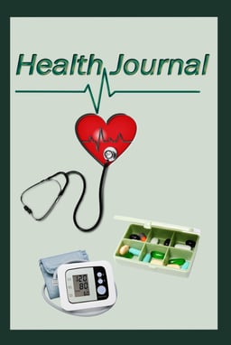 Health Journal cover - a medical journal with a stethoscope