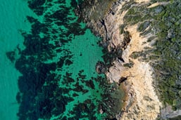 Vue aérienne du littoral