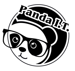 A logo of a Panda bear wearing black reading glasses peeking from the left corner.