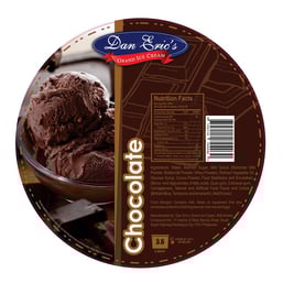 Dan Eric's - tub chocolate label