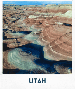 utah, bentonite hills, rainbow hills, desert, desert landscape