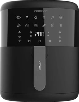 Cecofry Full Inox Negro 5500 Pro Freidora sin Aceite de 5,5 L de Aire Caliente 