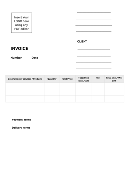 Free invoice template PDF non editable