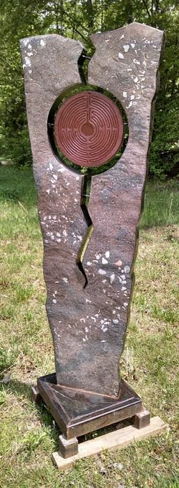 Inner Passage - sculpture by Jeff Hackney, private collection Chapel Hill, NC