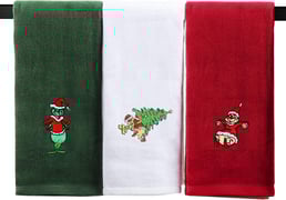 Cotton Grinch Christmas Kitchen Towels