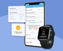 a smart watch with workout app data