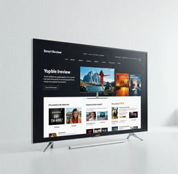 a smart tv screen with a smart tv