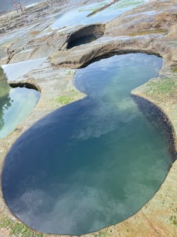 8 figure pool onlz visible at low tide