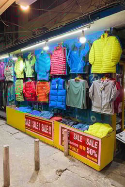 Sport shops in Kathmandu specializing in trekking and mountaineering gear.