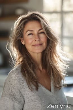smiling mature woman Standing in morning light, representing daily blood sugar support lifestyle
