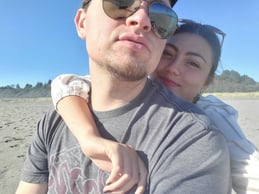 A picture from our very first trip  together on the California coast