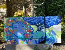 Mural on electrical box