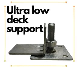 Low clearance adjustable deck support