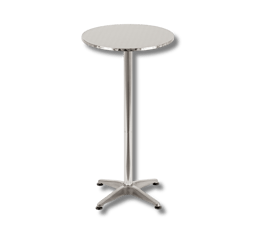 table haute basique en aluminium pour évènements