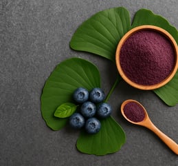 Harina de arándanos en Flexacil Ultra para protección antioxidante natural