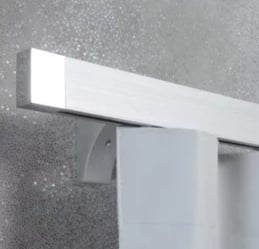 rail design argent brossé rideau wave