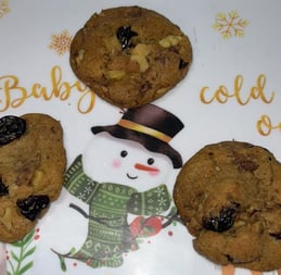 Dark Cherry Chocolate Chip Cookies.