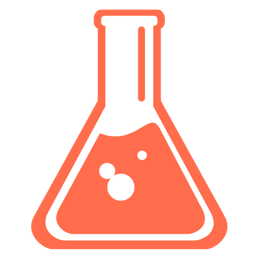 an orange flask