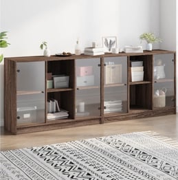 Bibliothèque en chêne avec portes 