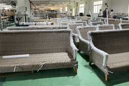 custom outdoor wicker sofa