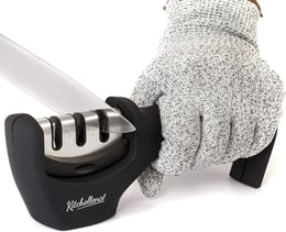 Three-stage knife sharpener