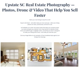 screenshot of five-media.com real estate photograph web page with photo im