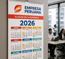 Calendarios de pared personalizados con logo de empresa, impresos en Lima, Perú