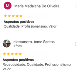 Avaliações positivas de clientes