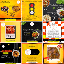 Graphic design, Social media graphics, restaurant , cafe, food and beverages, marketing agency