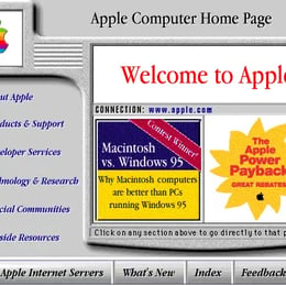 Apple website in 1996 | Startup School